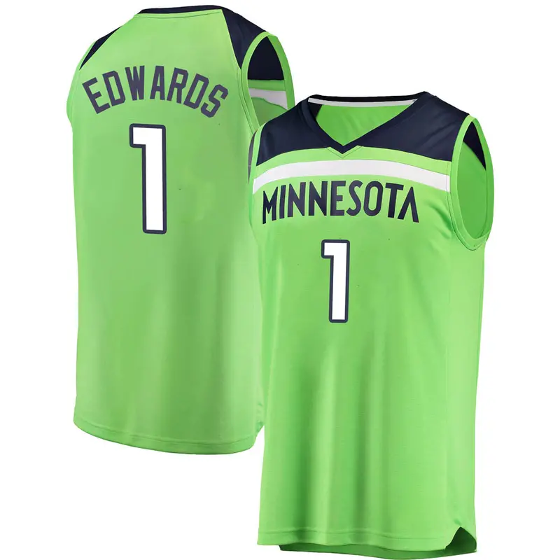 Green Anthony Edwards Youth Minnesota Timberwolves Fanatics Branded Fast Break Jersey - Statement Edition